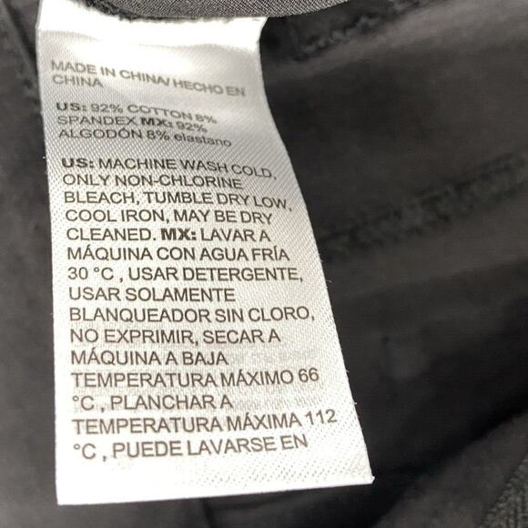 Chicos Cotton Stretch Wide Leg Pants Womens Size 10 Medium Black - Picture 8 of 9